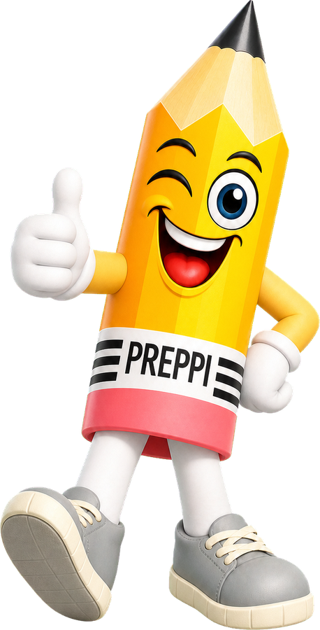 Preppi smiling, winking and giving a thumbs up